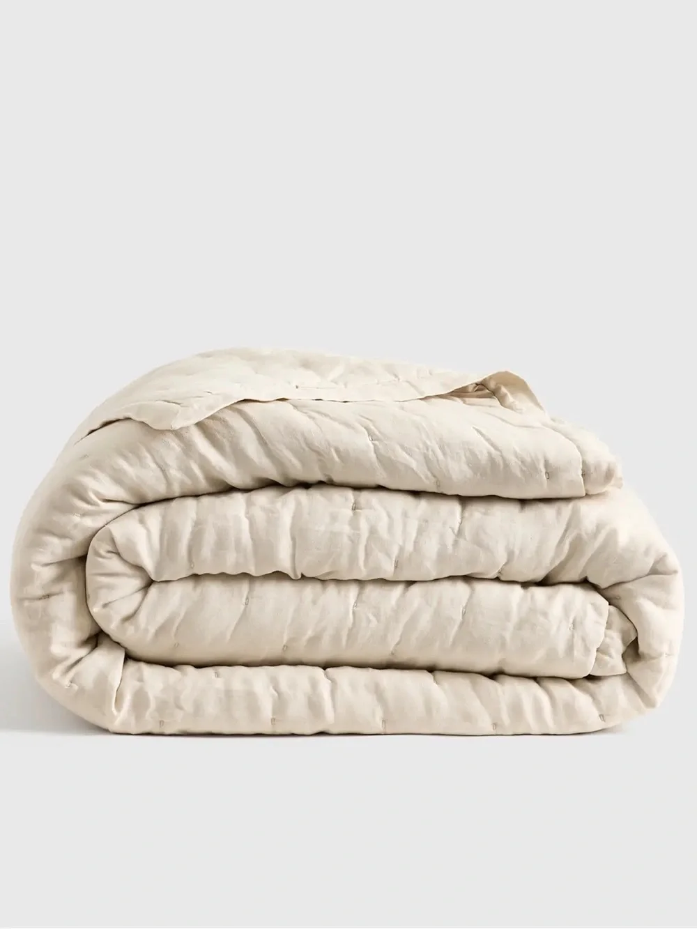 Quince Full/Queen European Linen Dream Quilt in Sand
